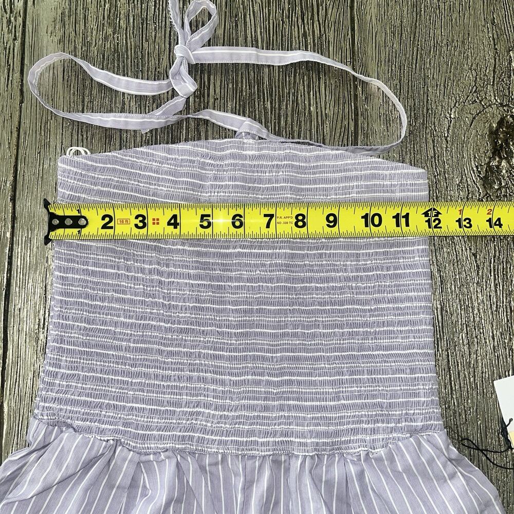 Nation LTD Vacation Stripe Lavender Purple 100% Pima Cotton Blondie Romper XS - Picture 5 of 8
